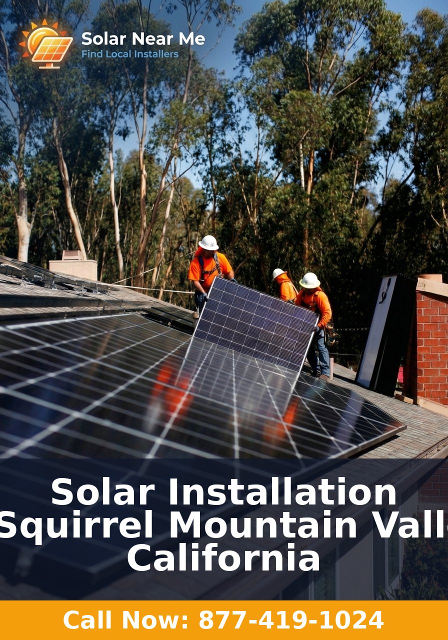 Solar Installation in Squirrel Mountain Valley, California - Professional solar panel installation services