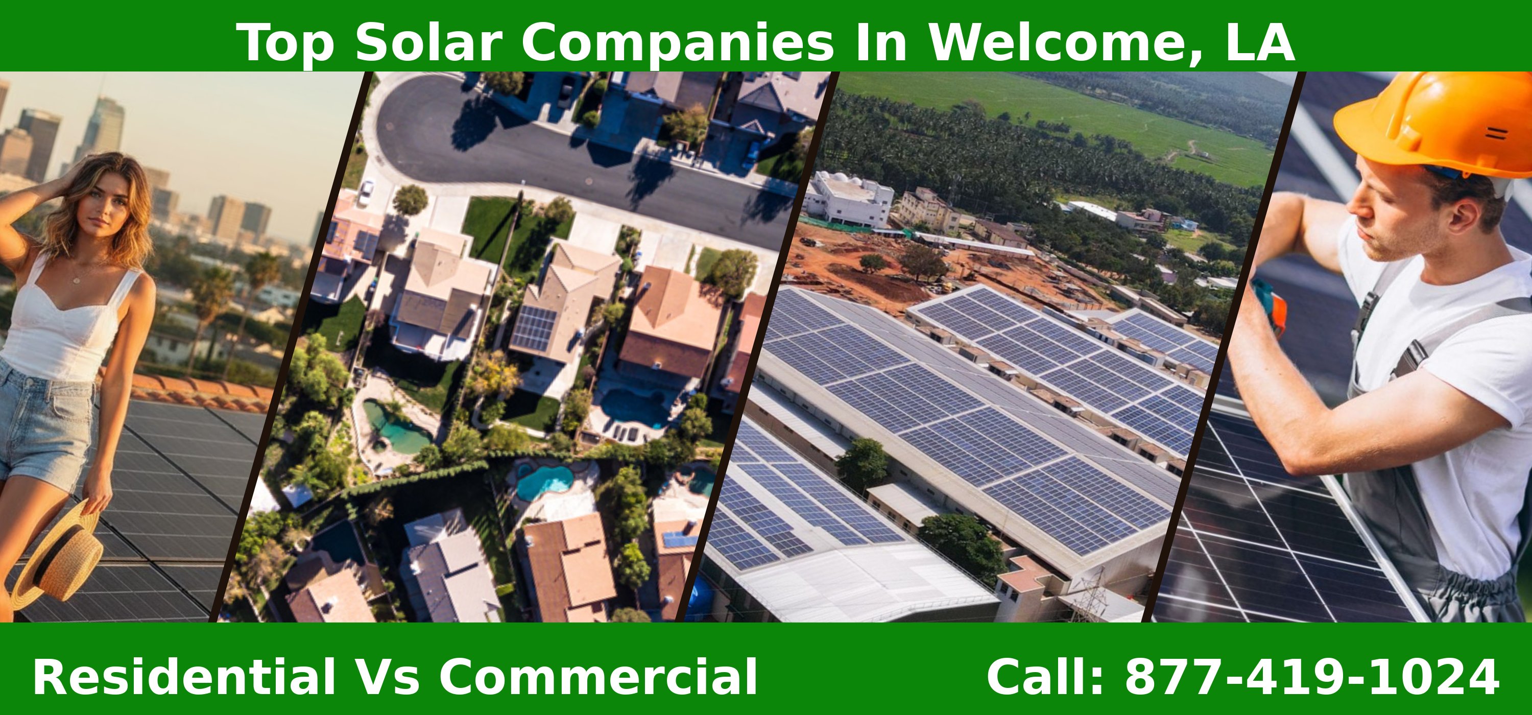 Top Solar Companies in Welcome, LA - Residential vs Commercial
