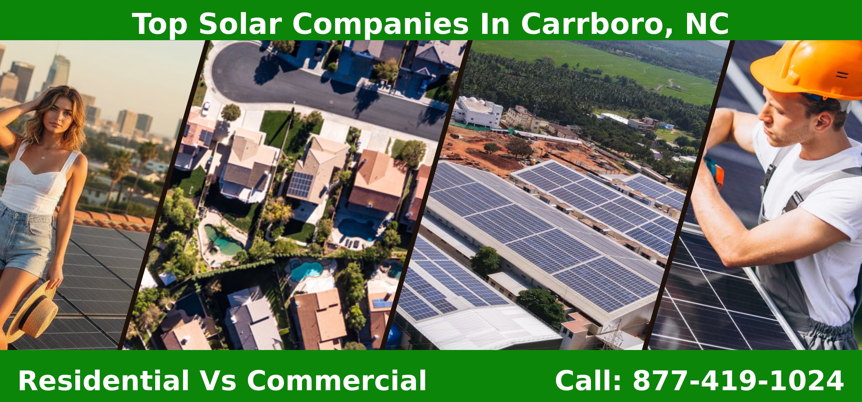 Top Solar Companies in Carrboro, NC - Residential vs Commercial