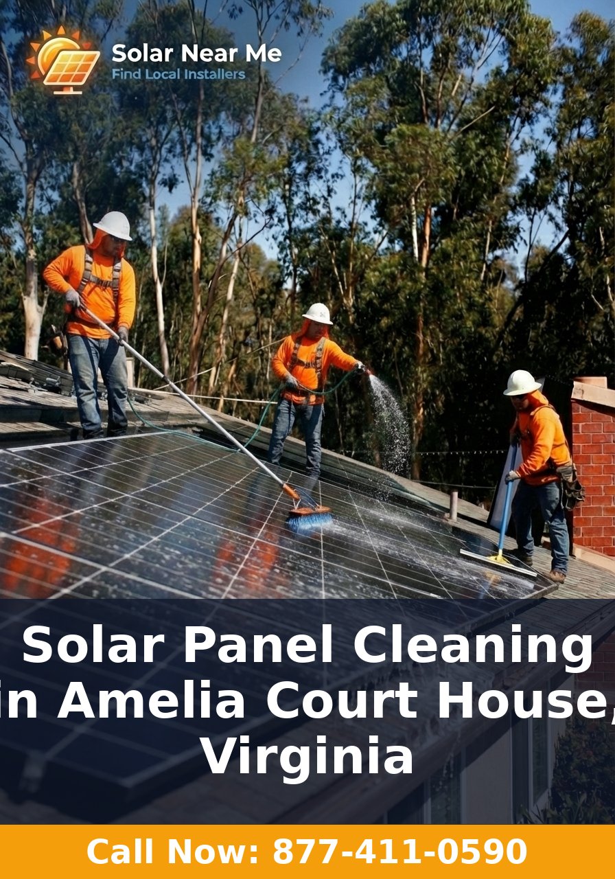 Solar Panel Cleaning in Amelia Court House, Virginia