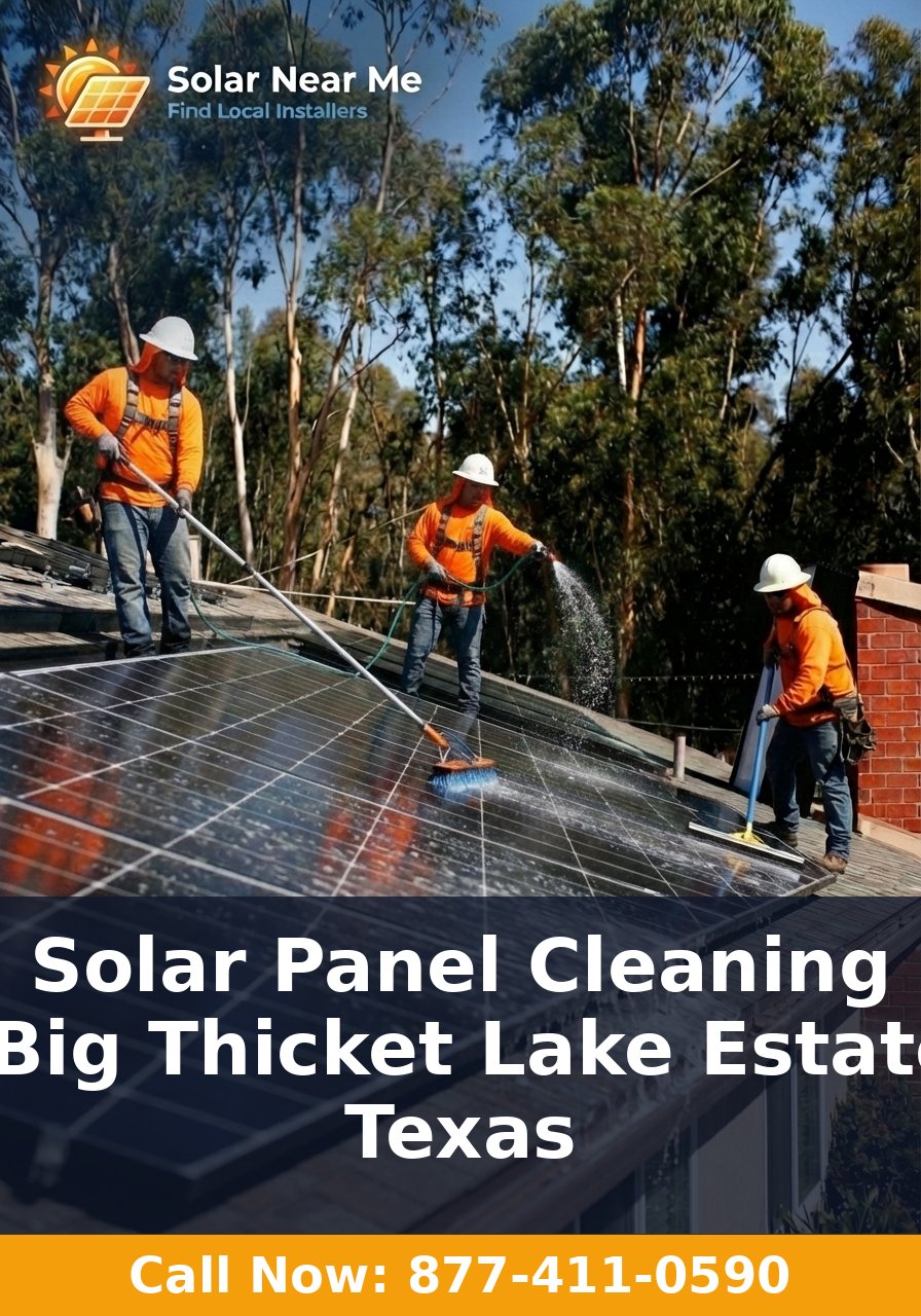 Solar Panel Cleaning in Big Thicket Lake Estates, Texas