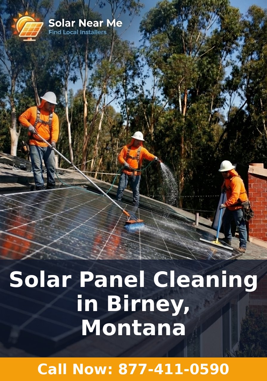 Solar Panel Cleaning in Birney, Montana