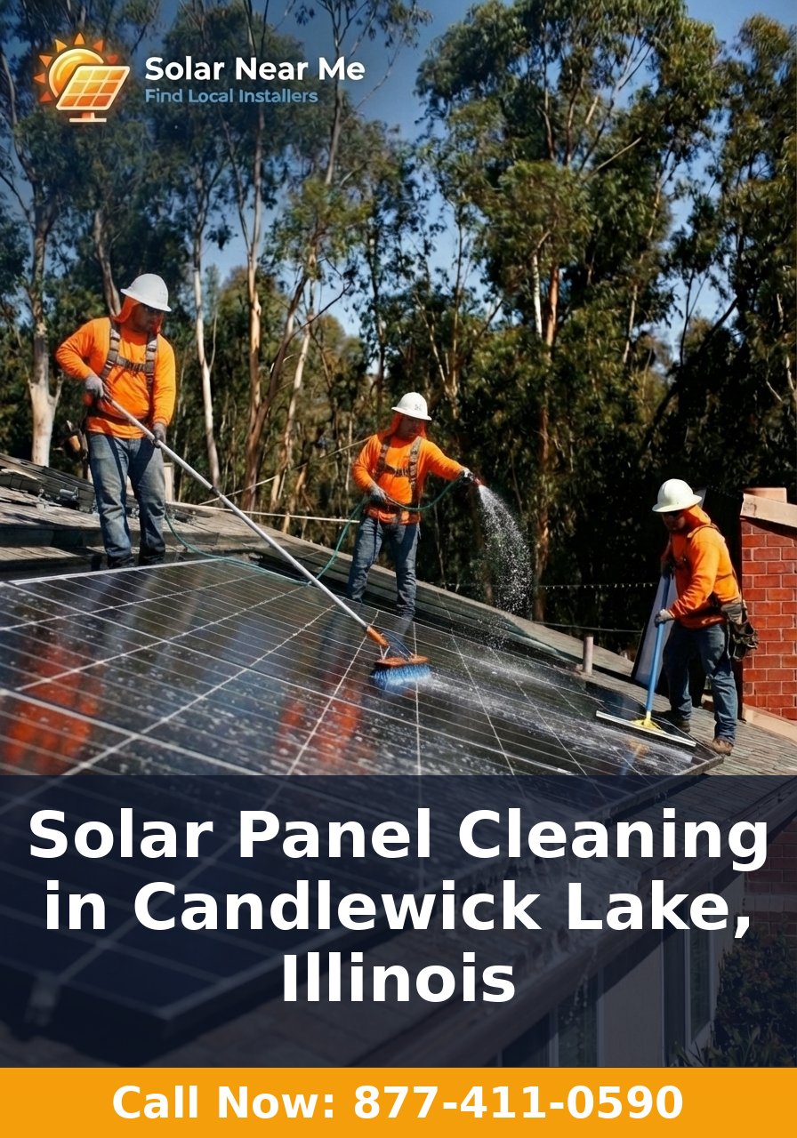Solar Panel Cleaning in Candlewick Lake, Illinois