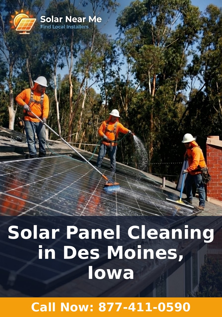 Solar Panel Cleaning in Des Moines, Iowa