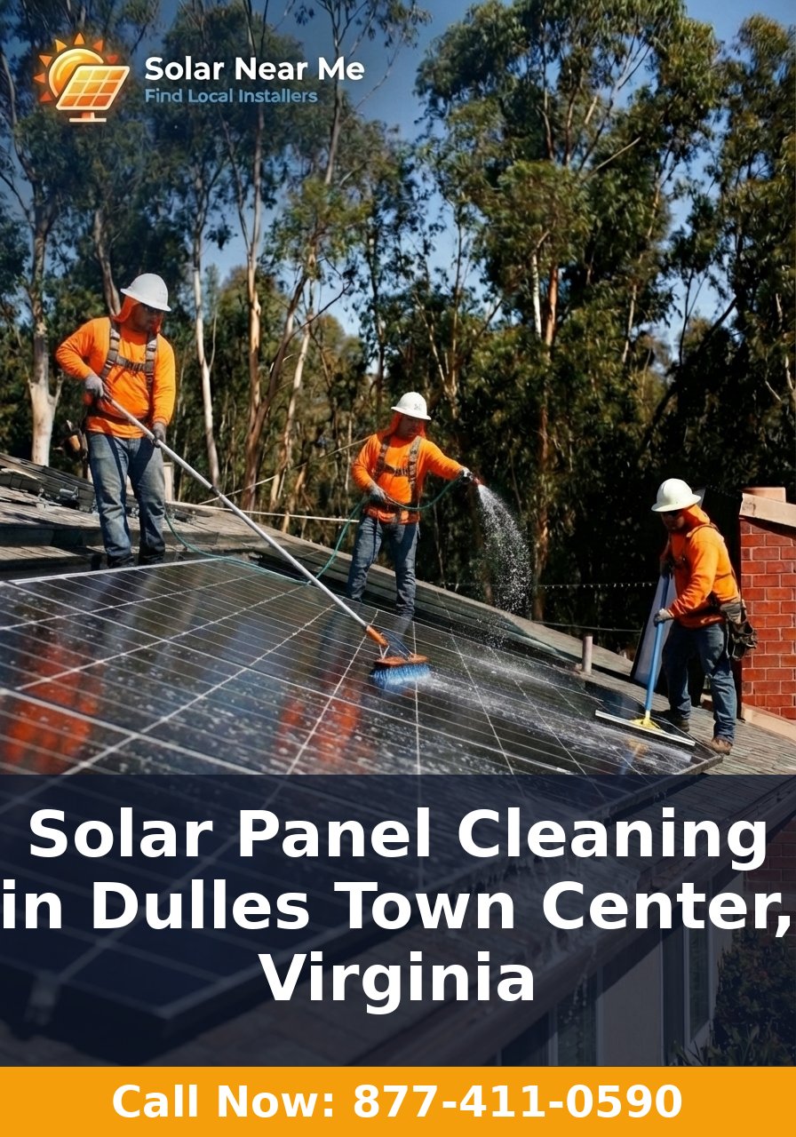 Solar Panel Cleaning in Dulles Town Center, Virginia