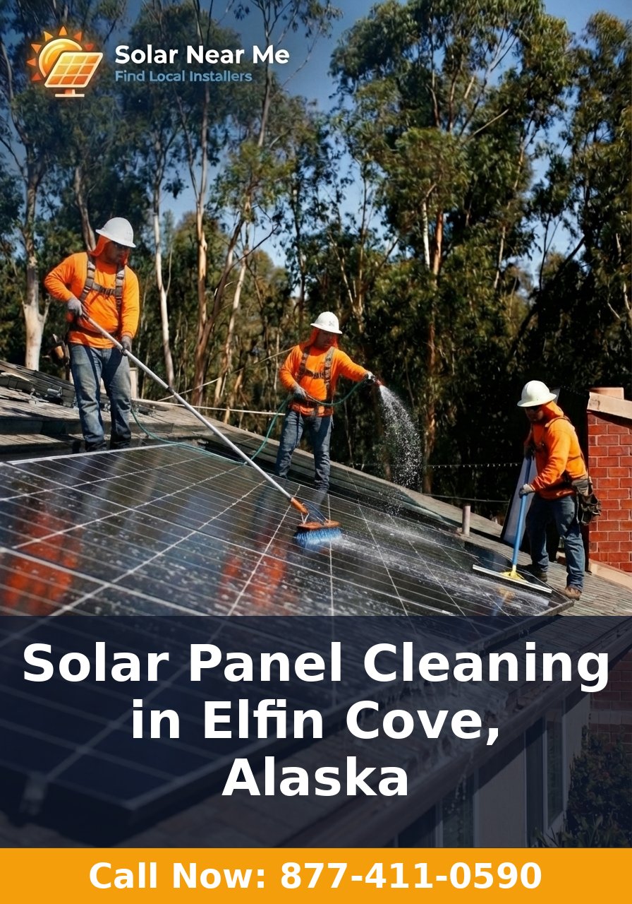 Solar Panel Cleaning in Elfin Cove, Alaska