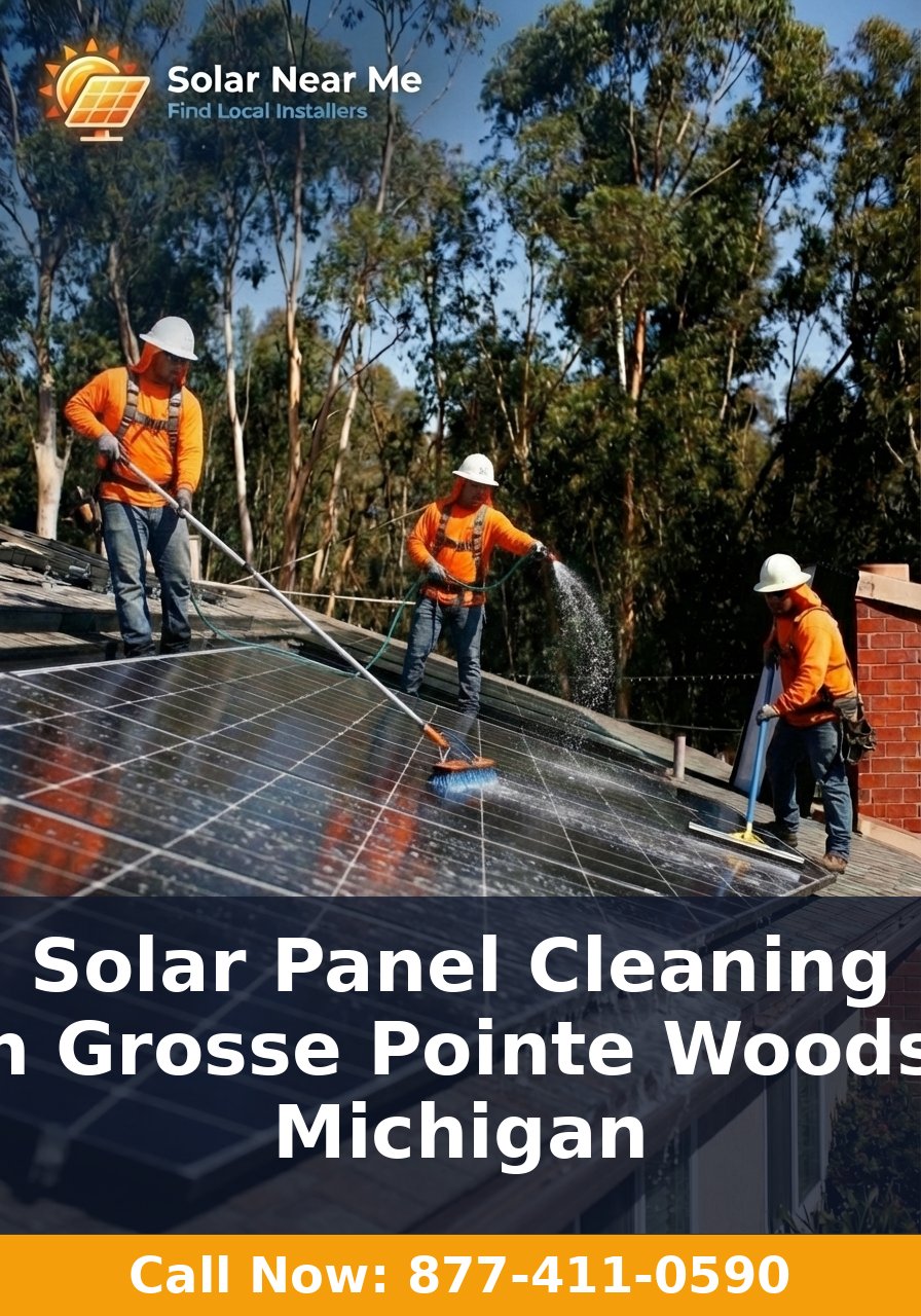 Solar Panel Cleaning in Grosse Pointe Woods, Michigan