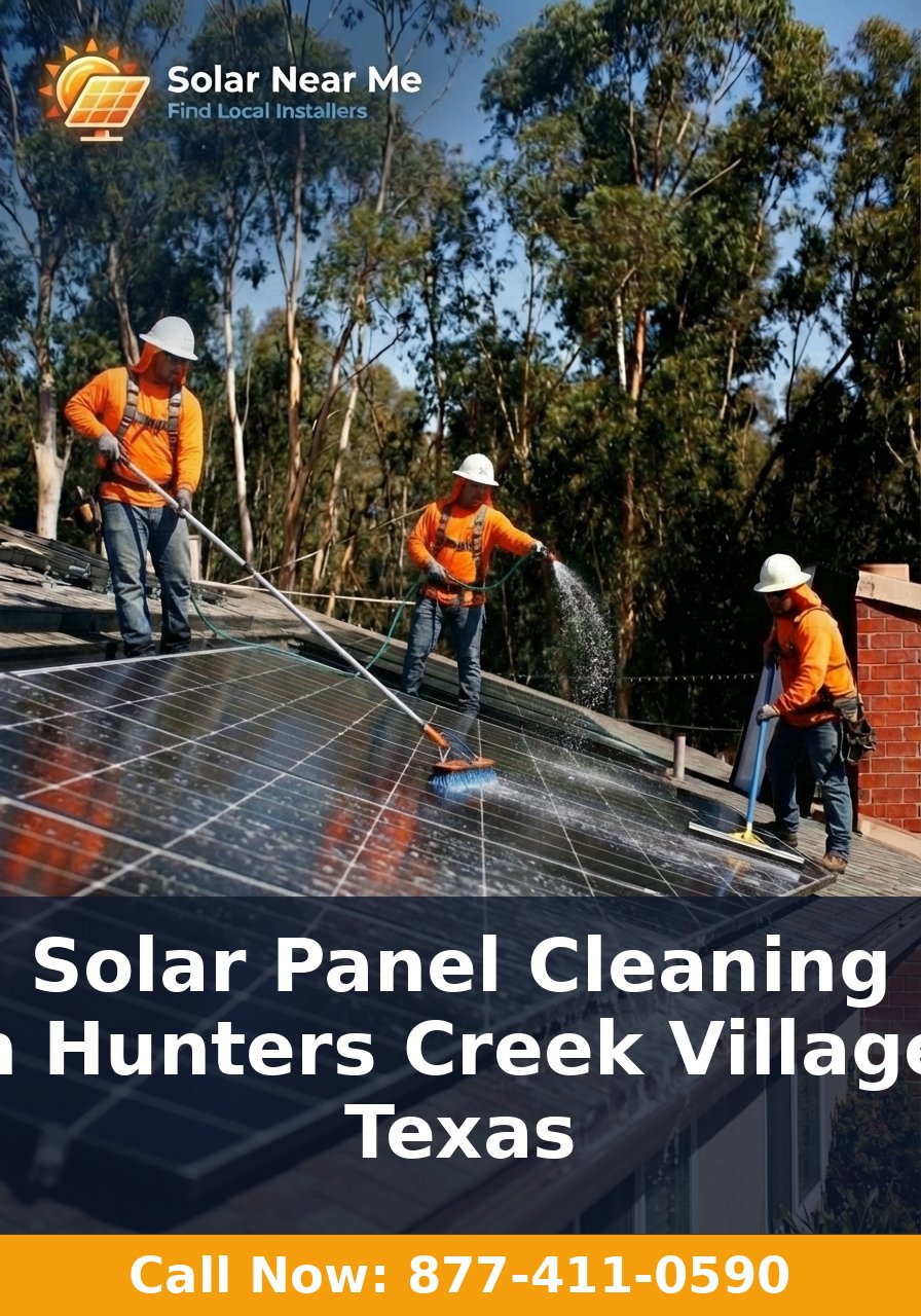 Solar Panel Cleaning in Hunters Creek Village, Texas