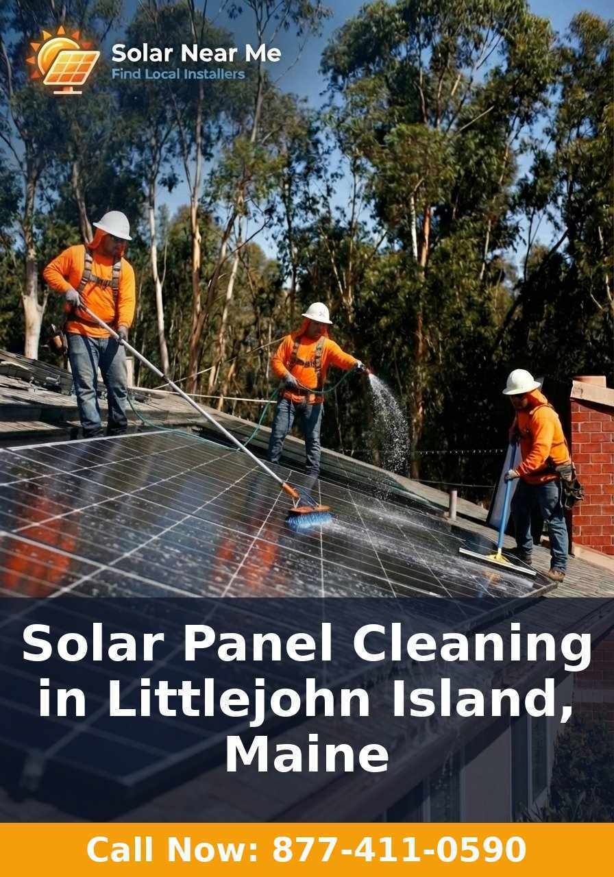 Solar Panel Cleaning in Littlejohn Island, Maine