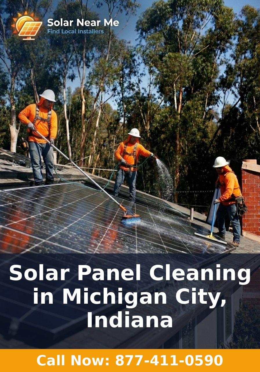 Solar Panel Cleaning in Michigan City, Indiana