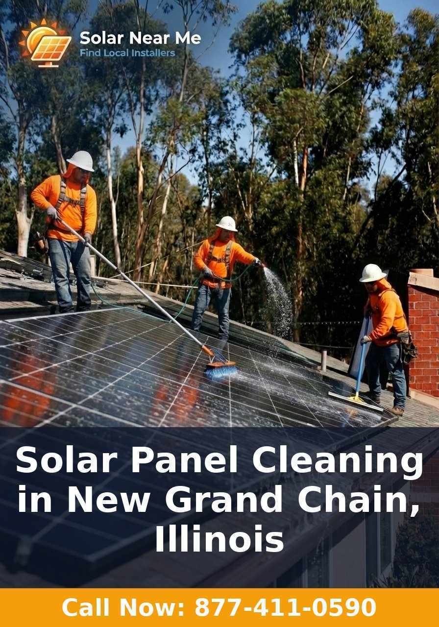 Solar Panel Cleaning in New Grand Chain, Illinois