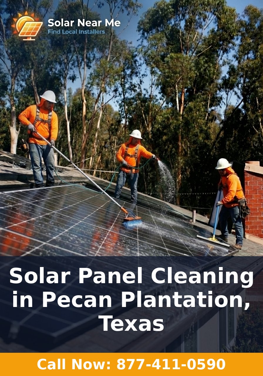 Solar Panel Cleaning in Pecan Plantation, Texas