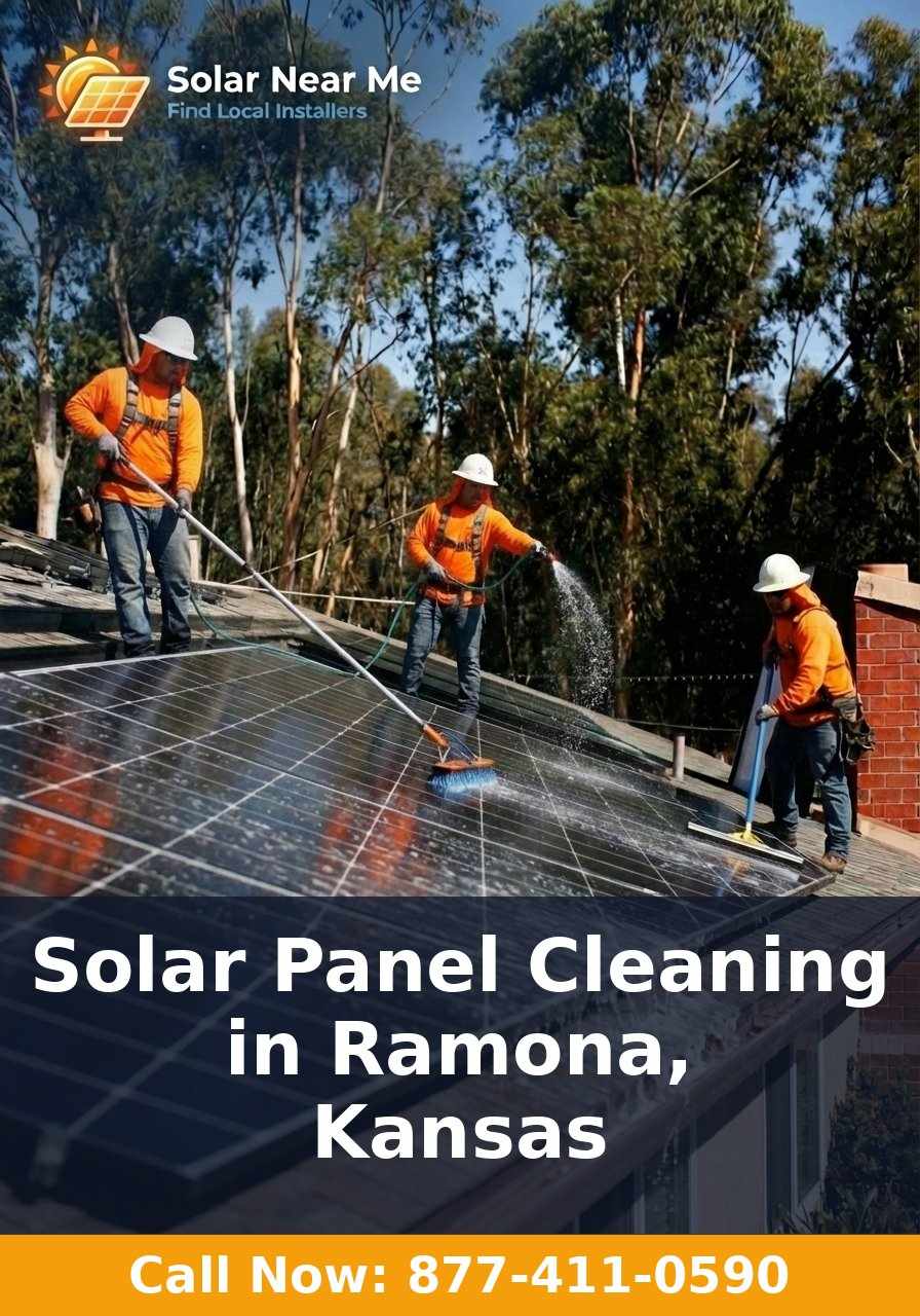 Solar Panel Cleaning in Ramona, Kansas
