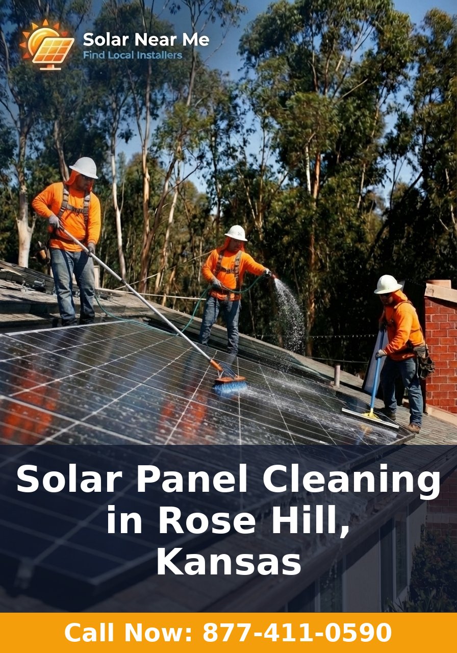 Solar Panel Cleaning in Rose Hill, Kansas