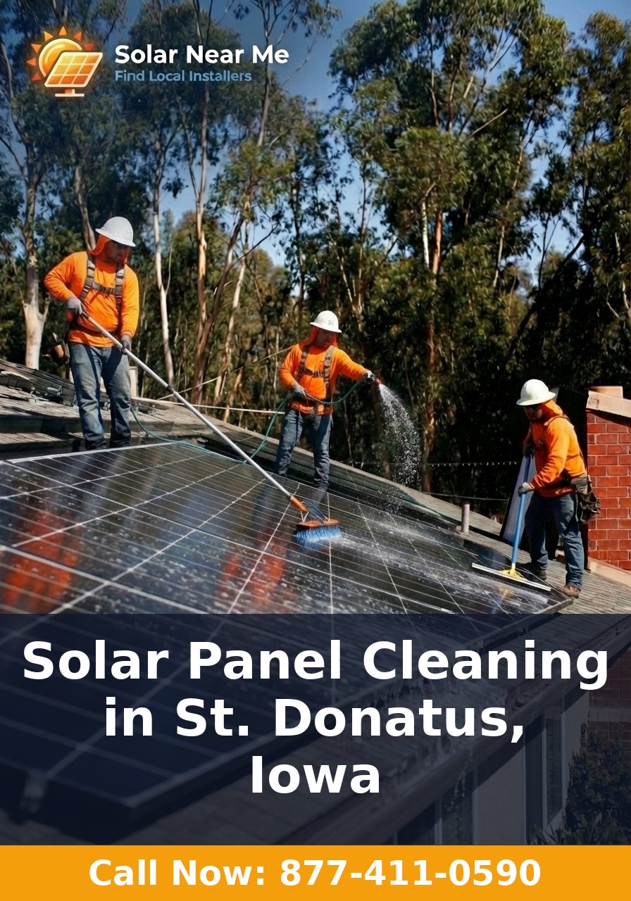 Solar Panel Cleaning in St. Donatus, Iowa