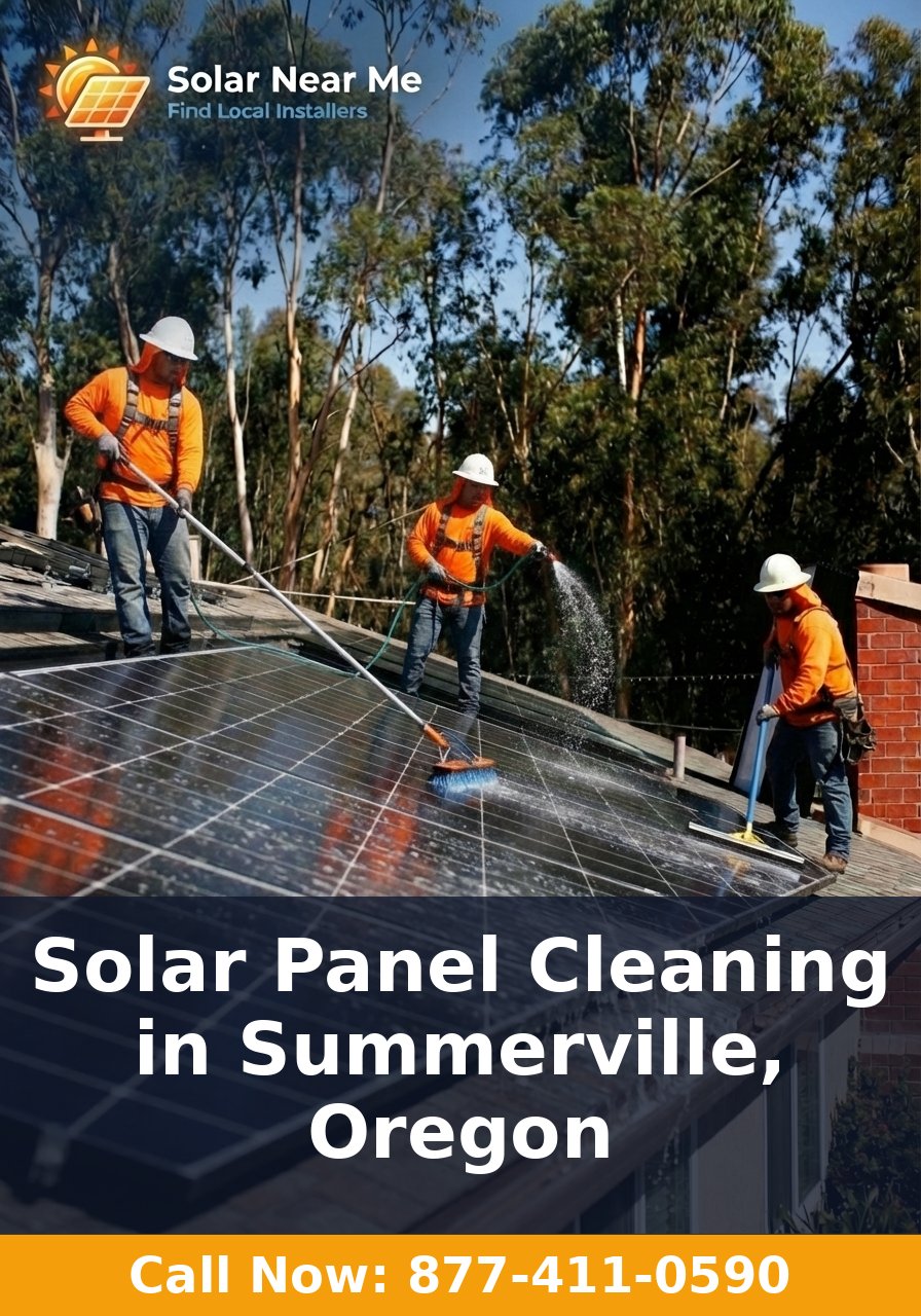 Solar Panel Cleaning in Summerville, Oregon