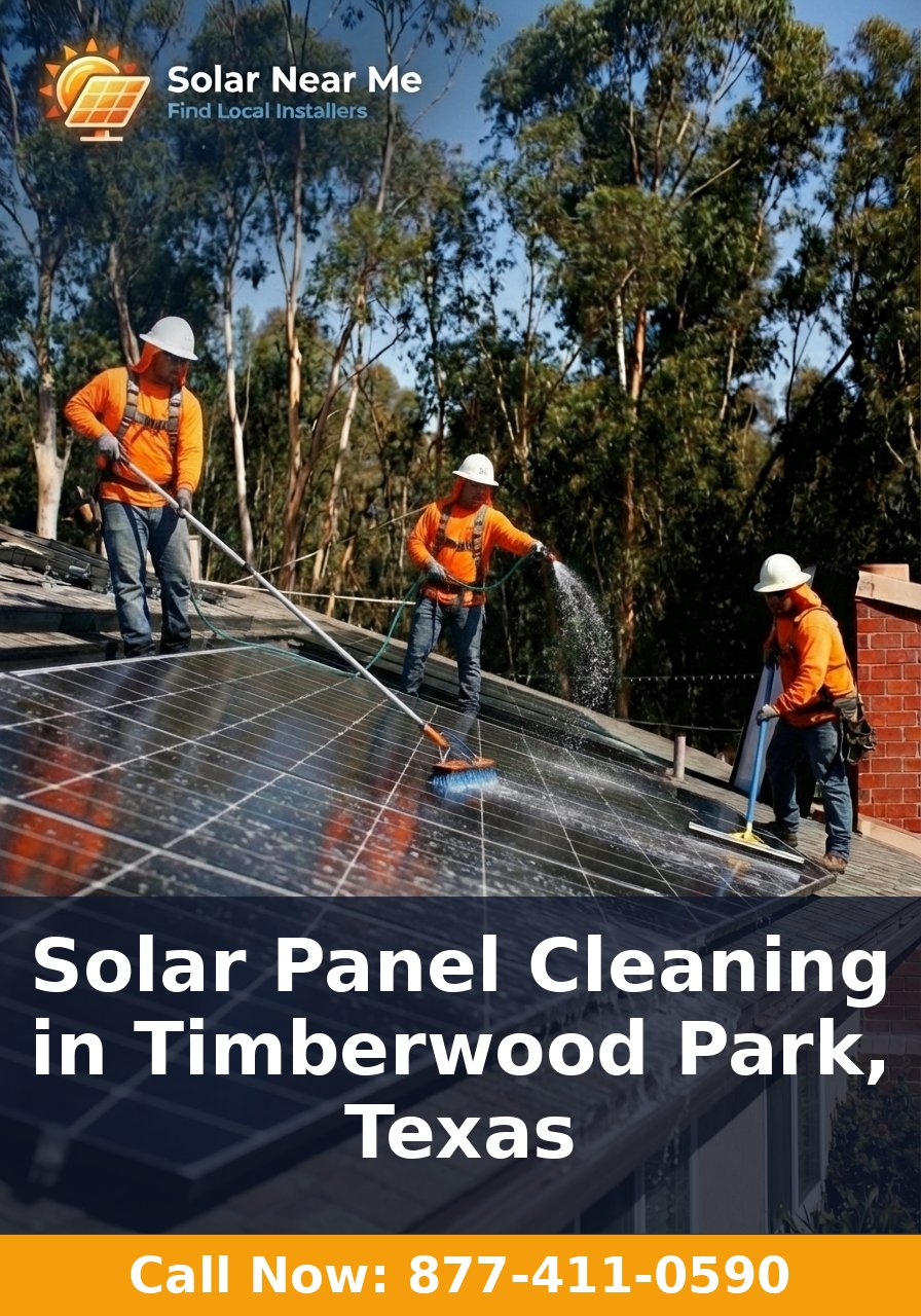 Solar Panel Cleaning in Timberwood Park, Texas