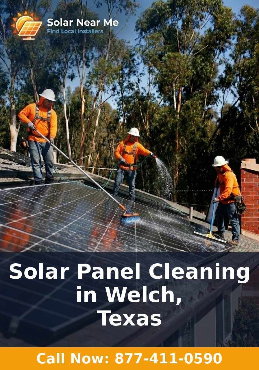 Solar Panel Cleaning in Welch, Texas