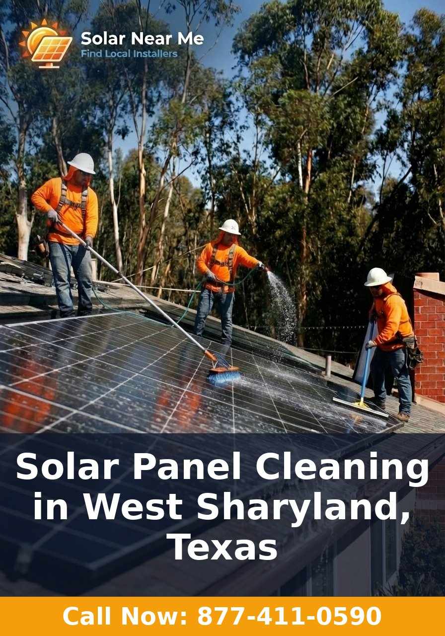 Solar Panel Cleaning in West Sharyland, Texas