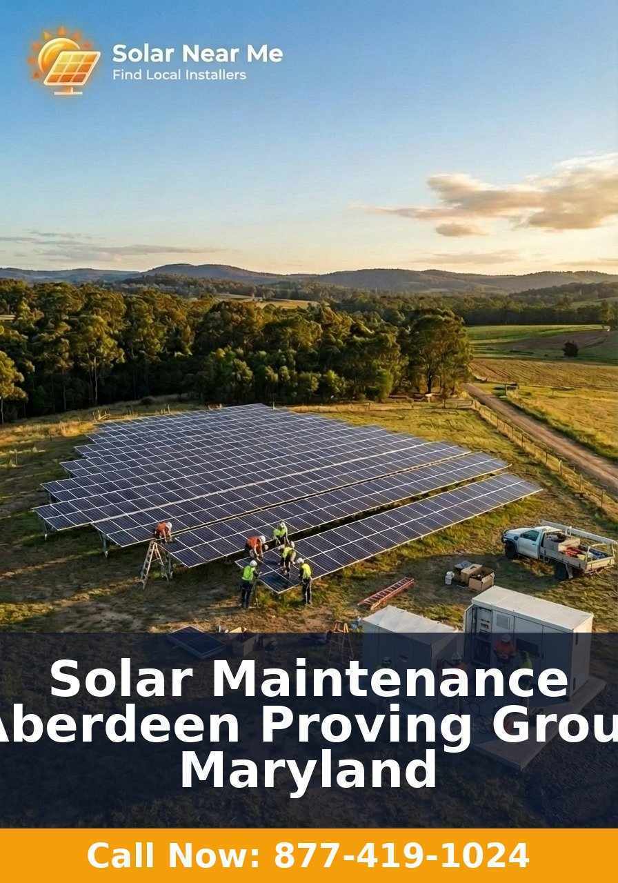 Solar Maintenance in Aberdeen Proving Ground, Maryland