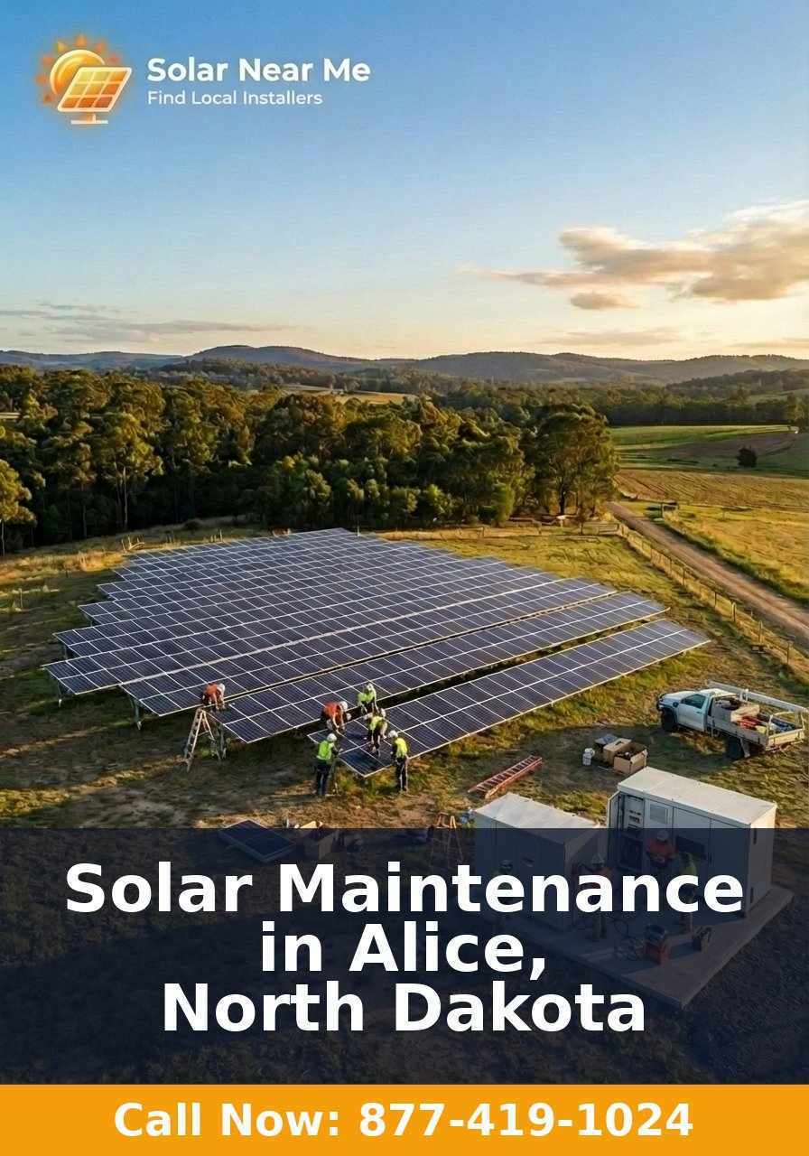 Solar Maintenance in Alice, North Dakota
