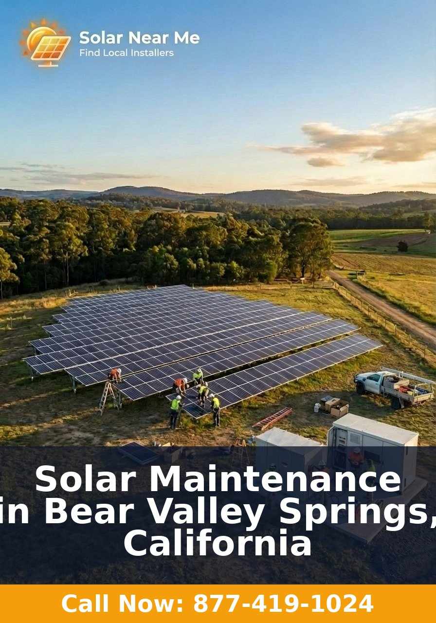 Solar Maintenance in Bear Valley Springs, California