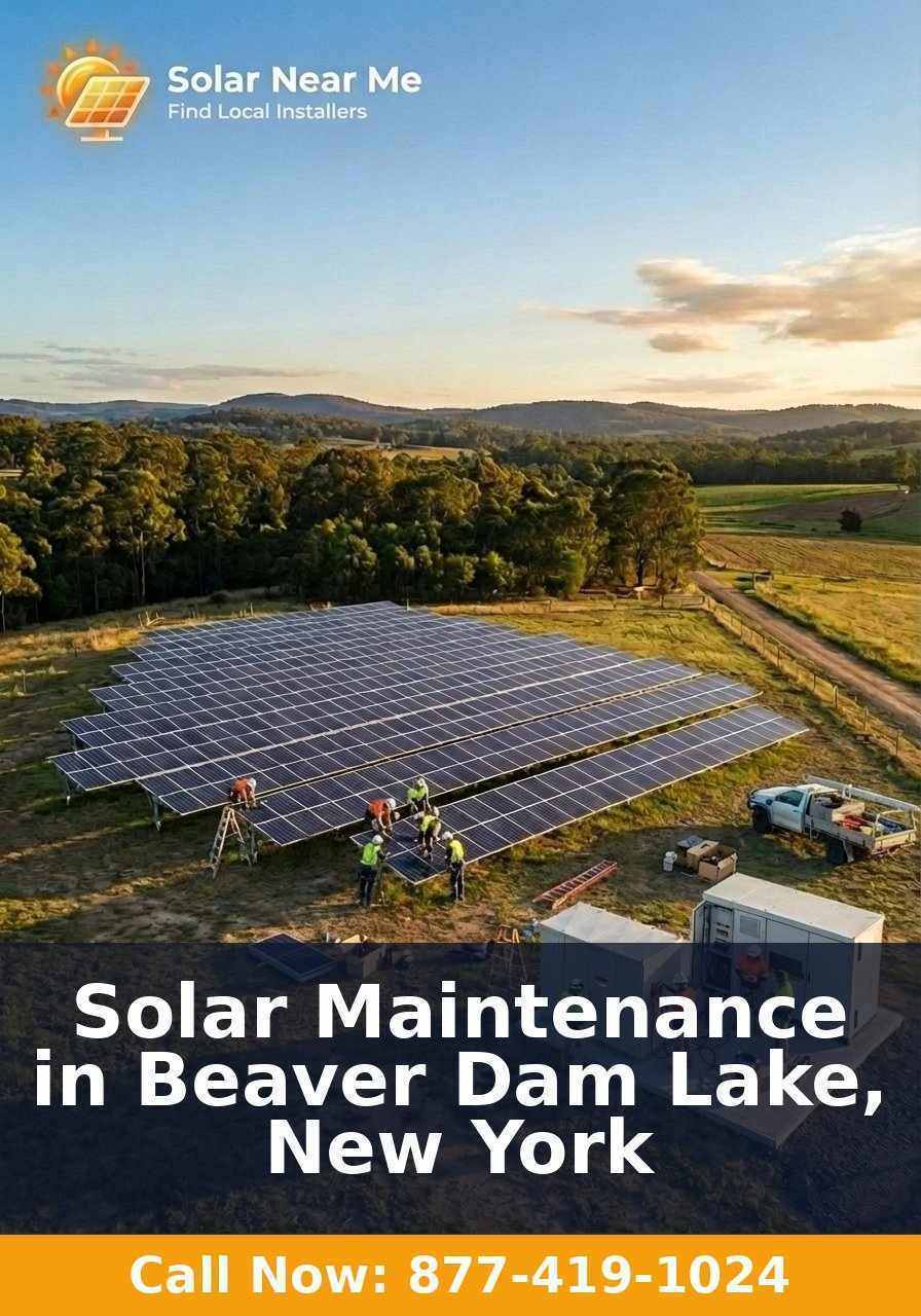Solar Maintenance in Beaver Dam Lake, New York