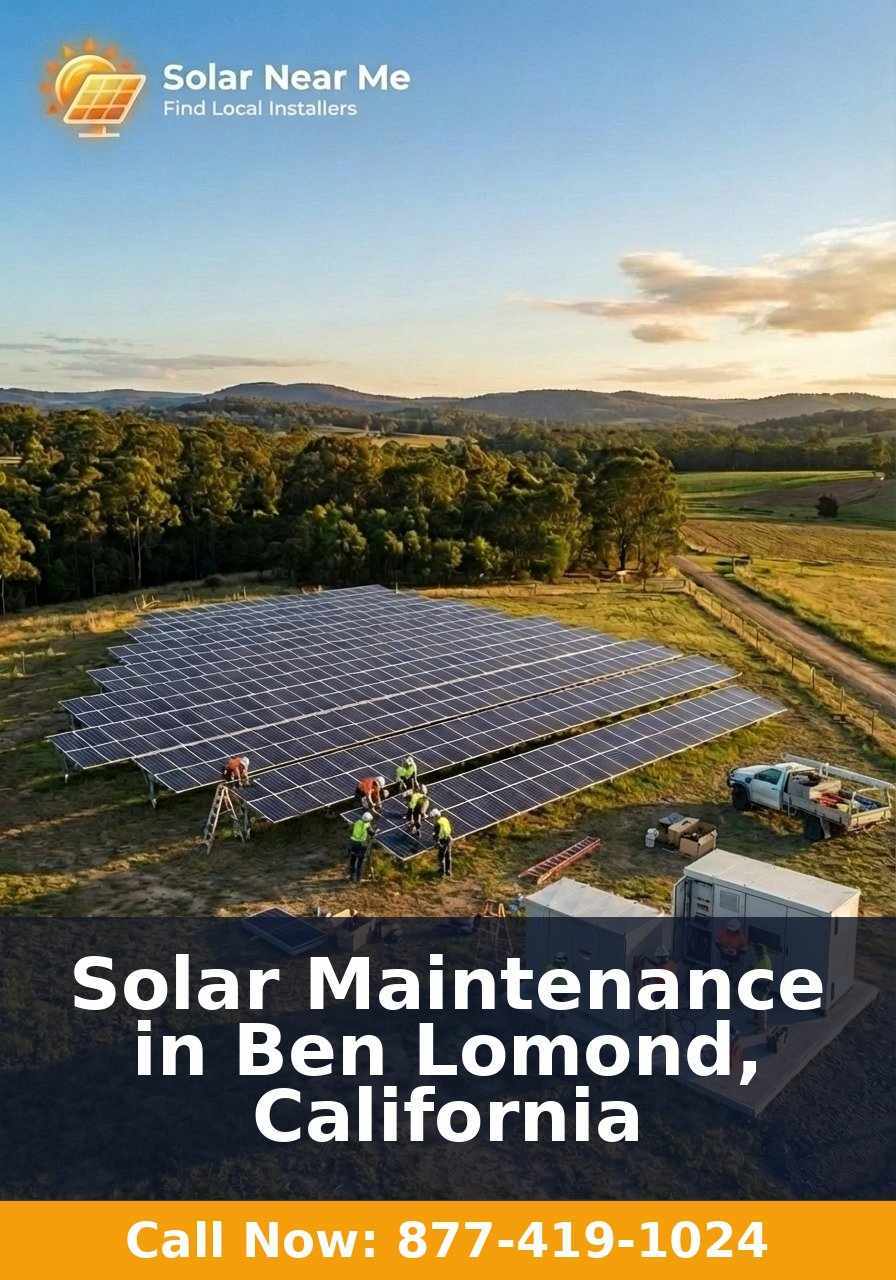 Solar Maintenance in Ben Lomond, California