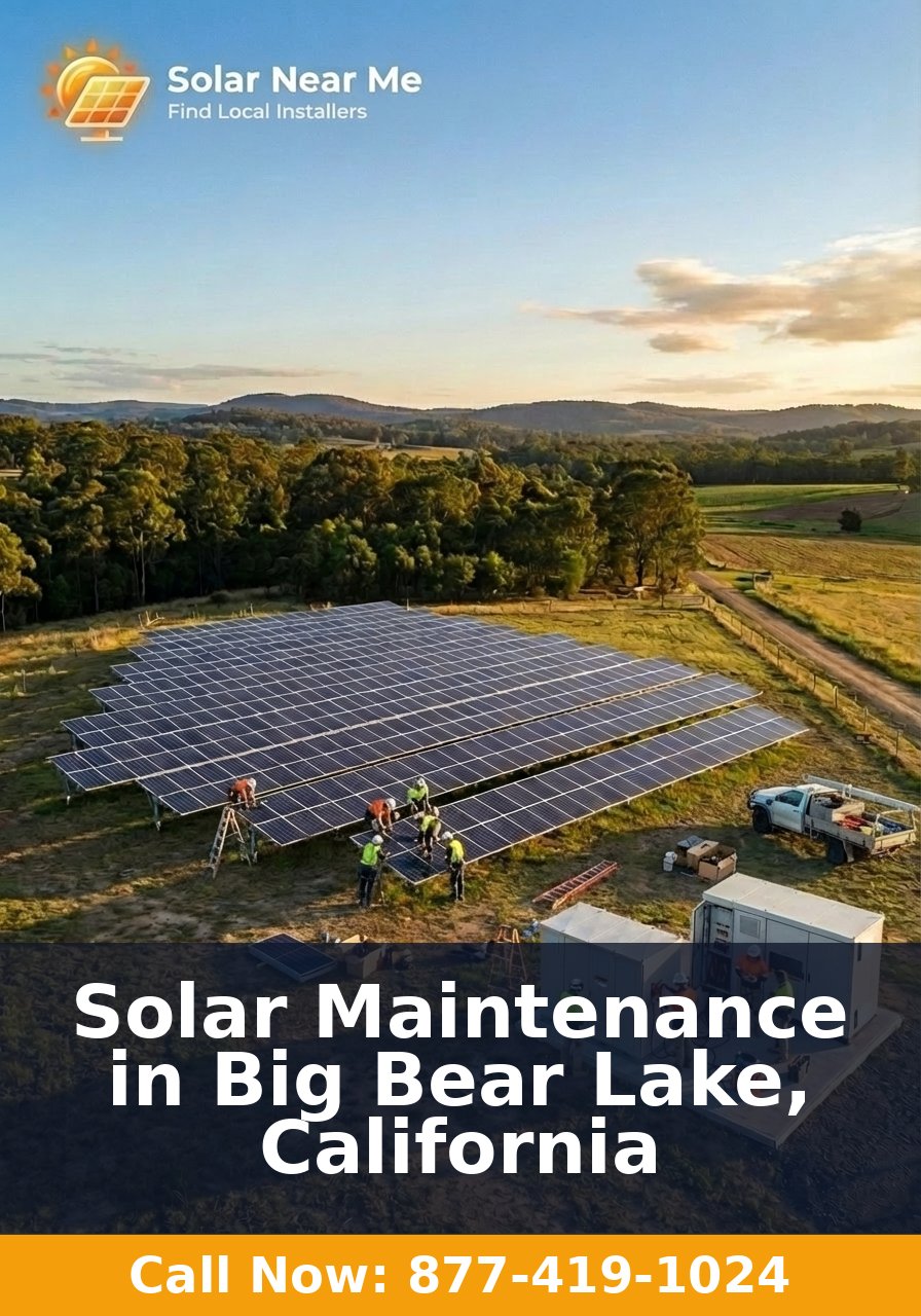 Solar Maintenance in Big Bear Lake, California