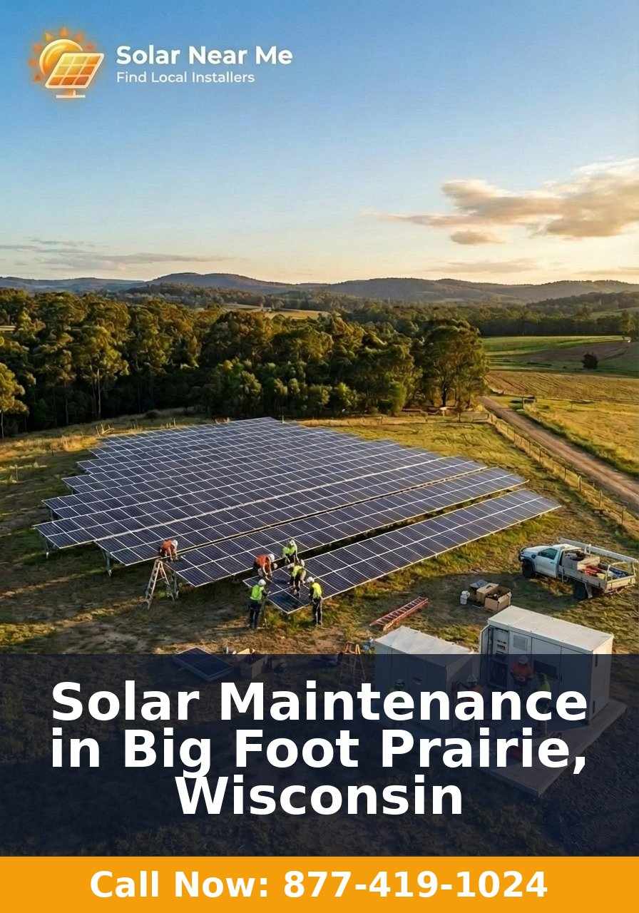 Solar Maintenance in Big Foot Prairie, Wisconsin