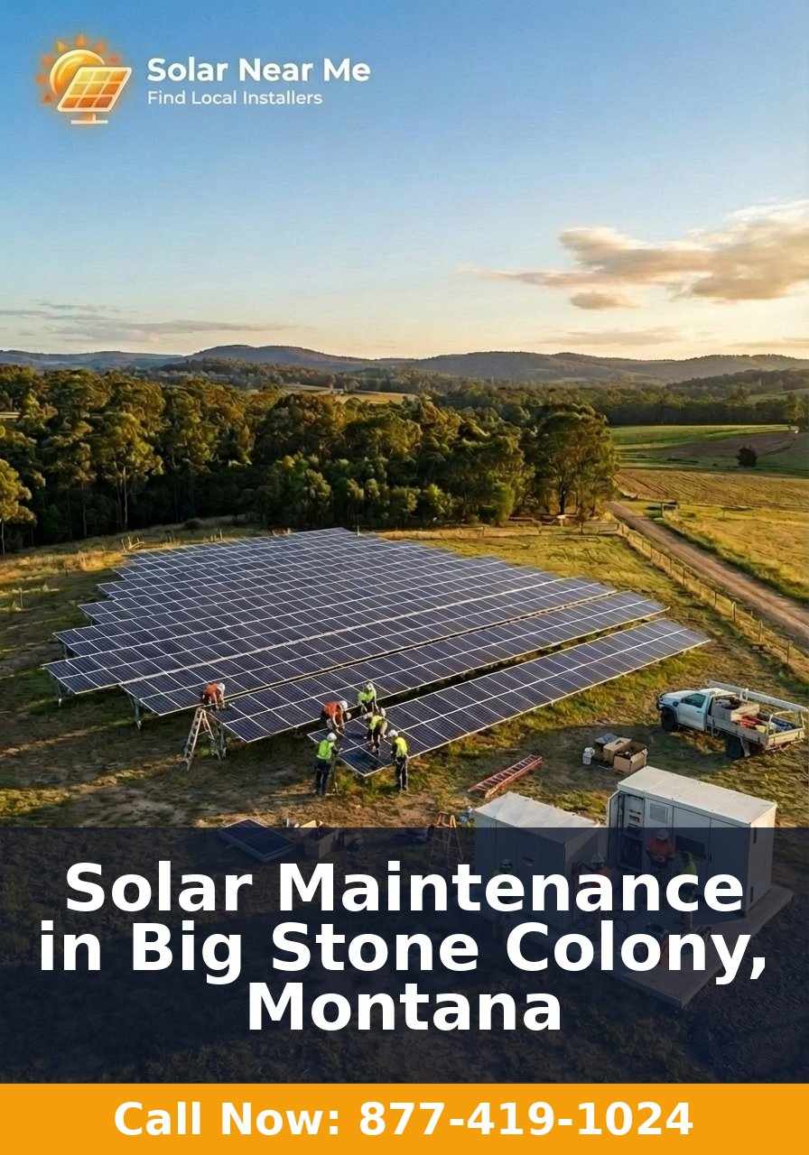 Solar Maintenance in Big Stone Colony, Montana