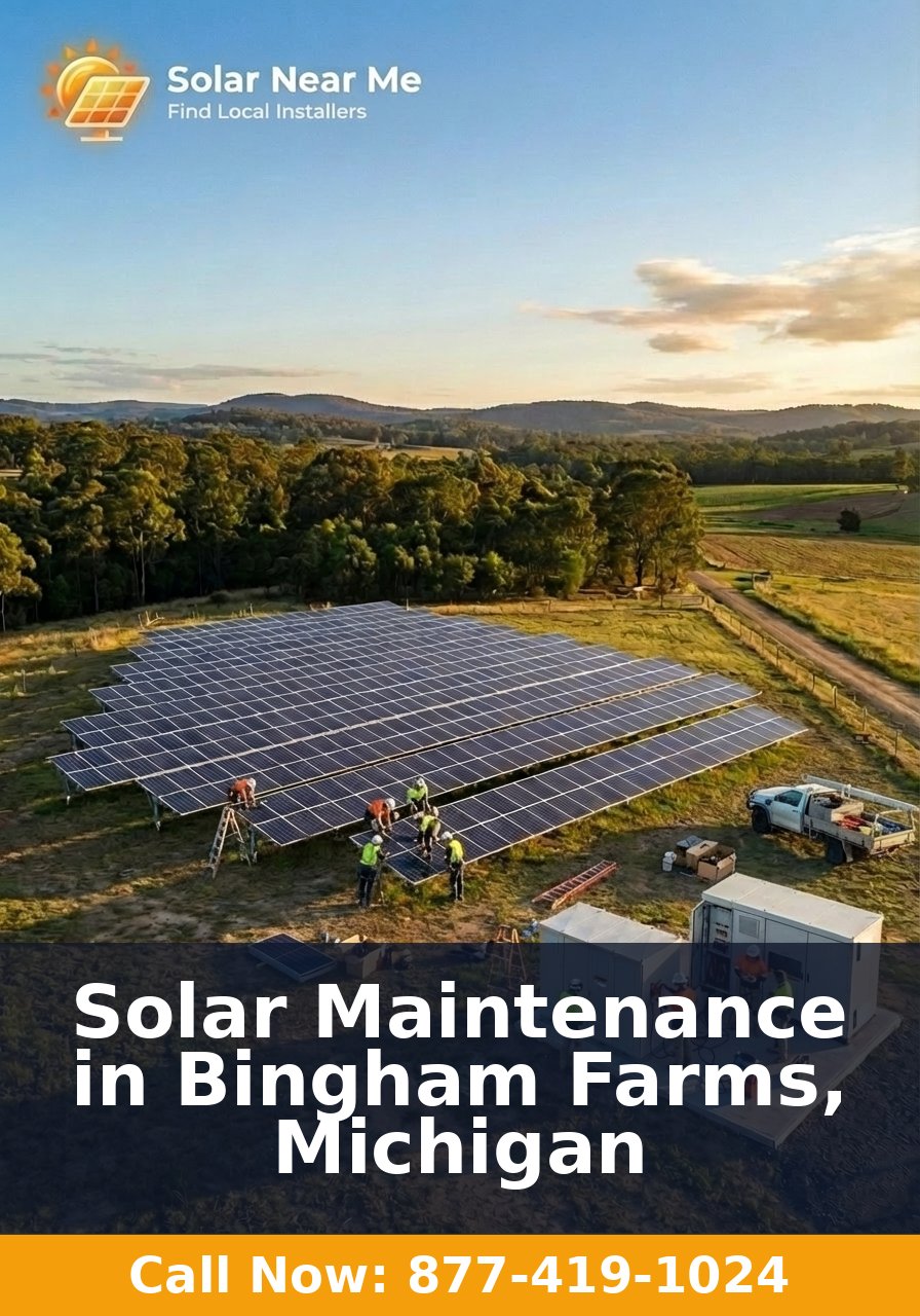 Solar Maintenance in Bingham Farms, Michigan