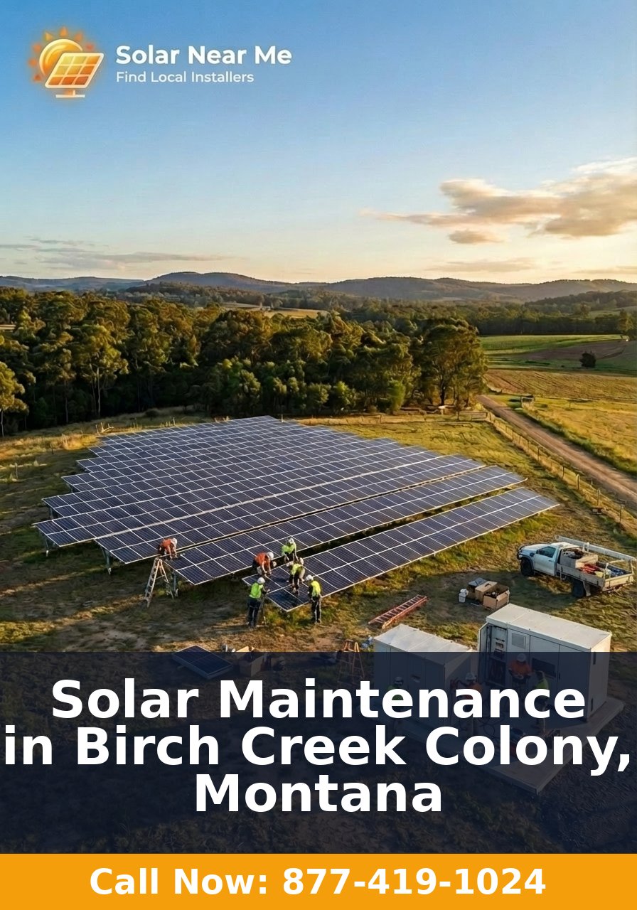 Solar Maintenance in Birch Creek Colony, Montana