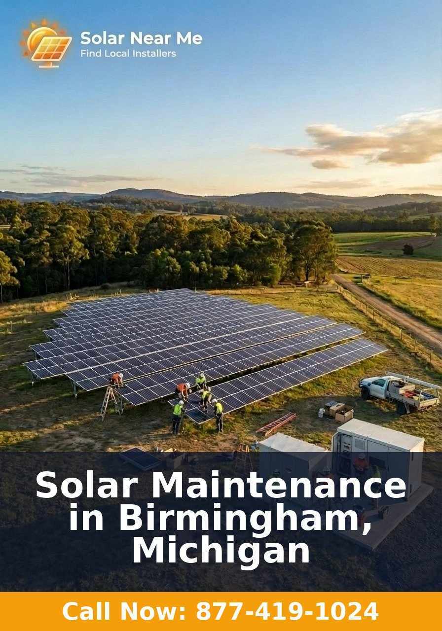Solar Maintenance in Birmingham, Michigan