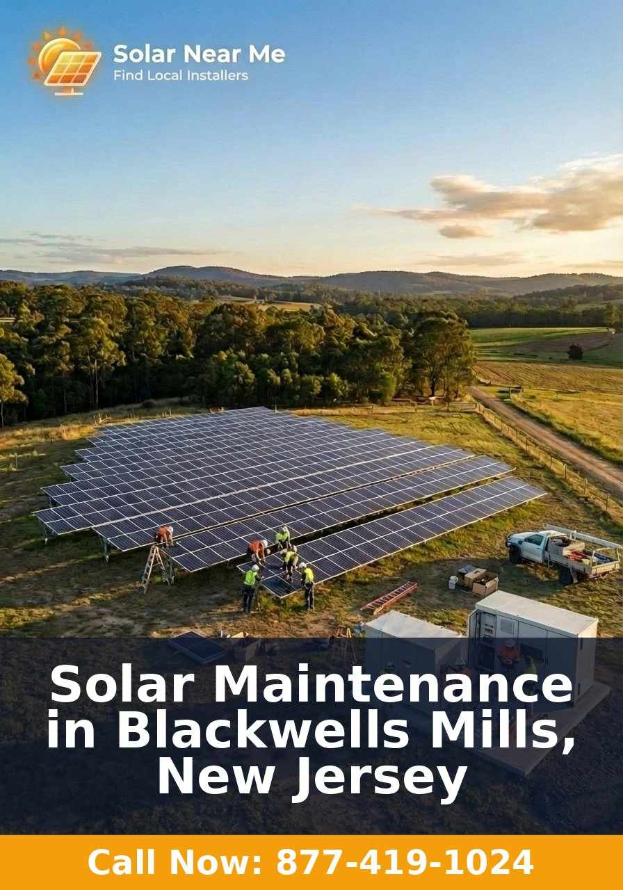 Solar Maintenance in Blackwells Mills, New Jersey