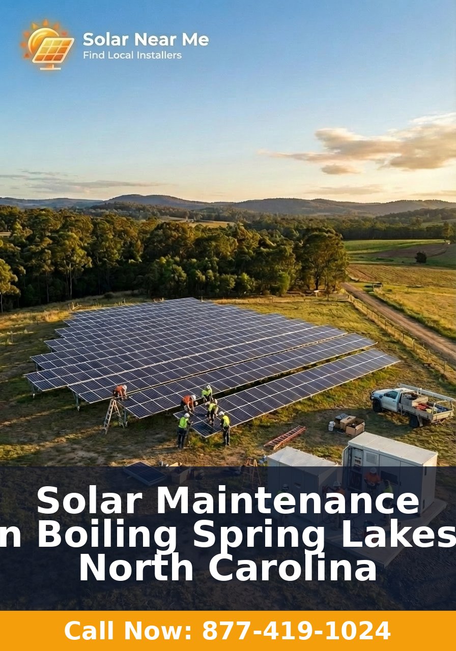 Solar Maintenance in Boiling Spring Lakes, North Carolina