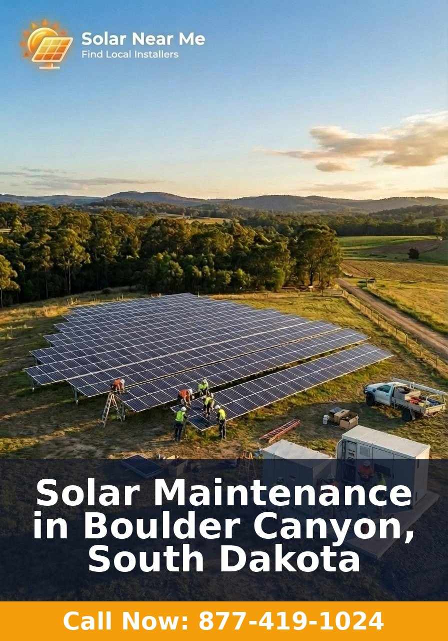 Solar Maintenance in Boulder Canyon, South Dakota