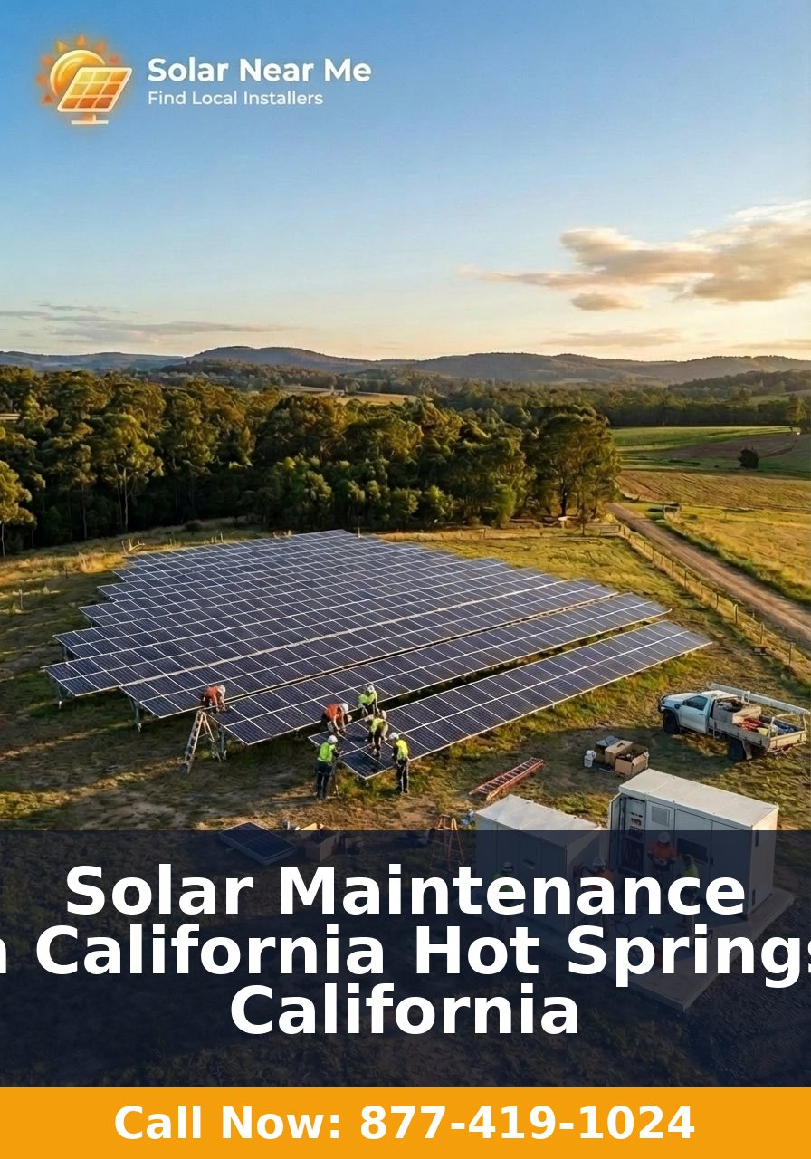 Solar Maintenance in California Hot Springs, California