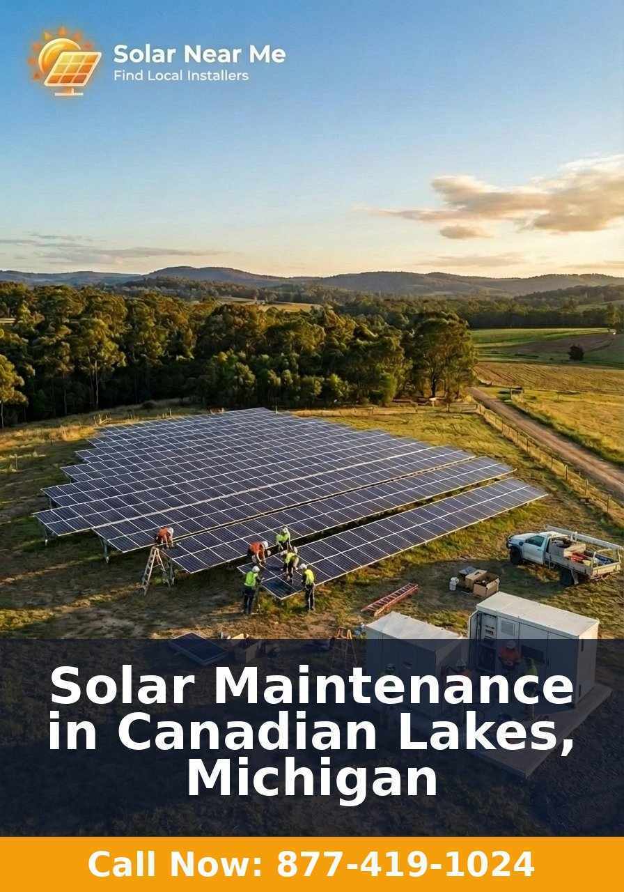 Solar Maintenance in Canadian Lakes, Michigan