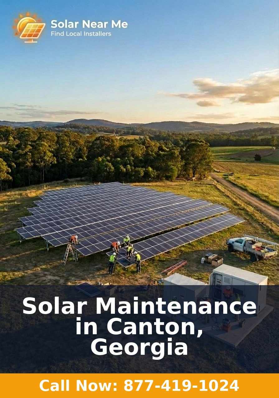 Solar Maintenance in Canton, Georgia