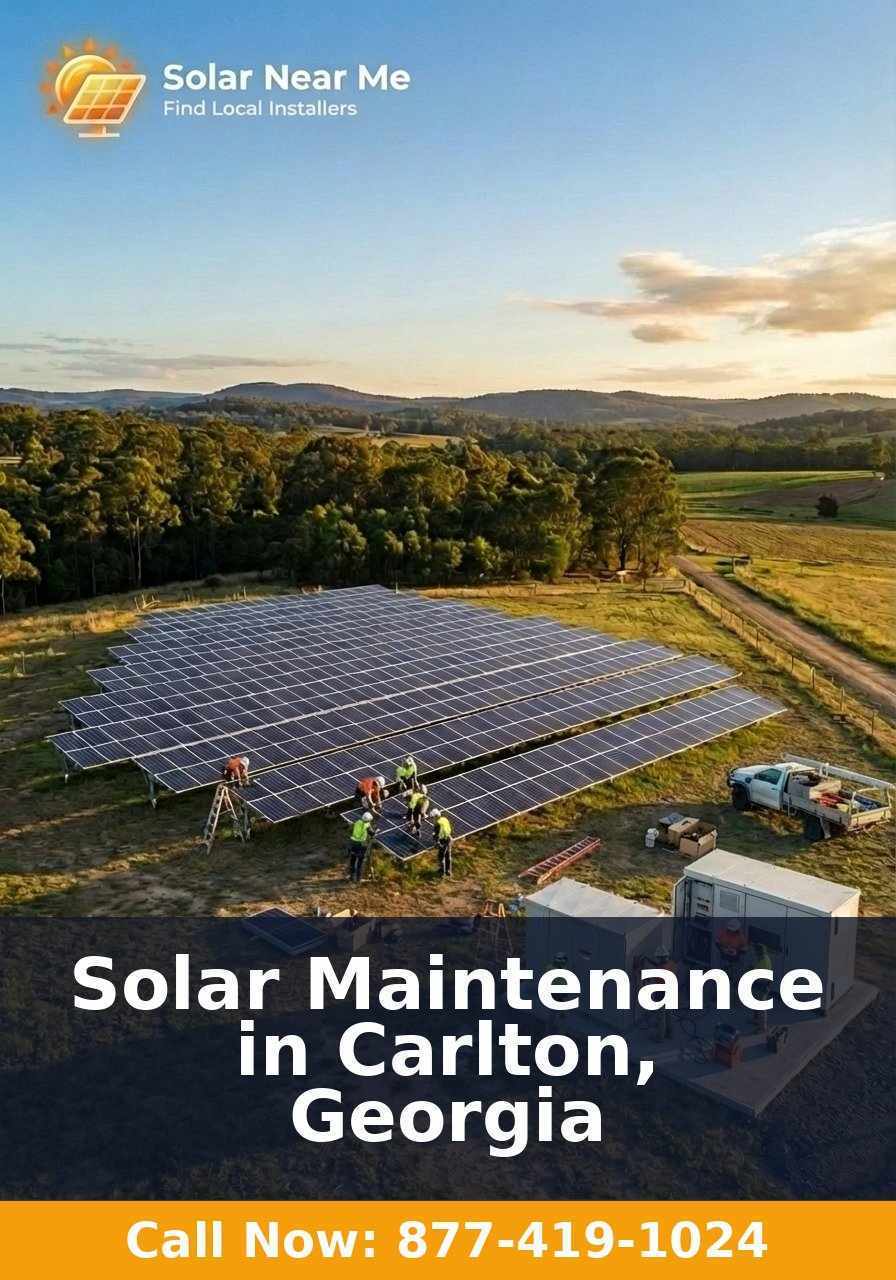 Solar Maintenance in Carlton, Georgia