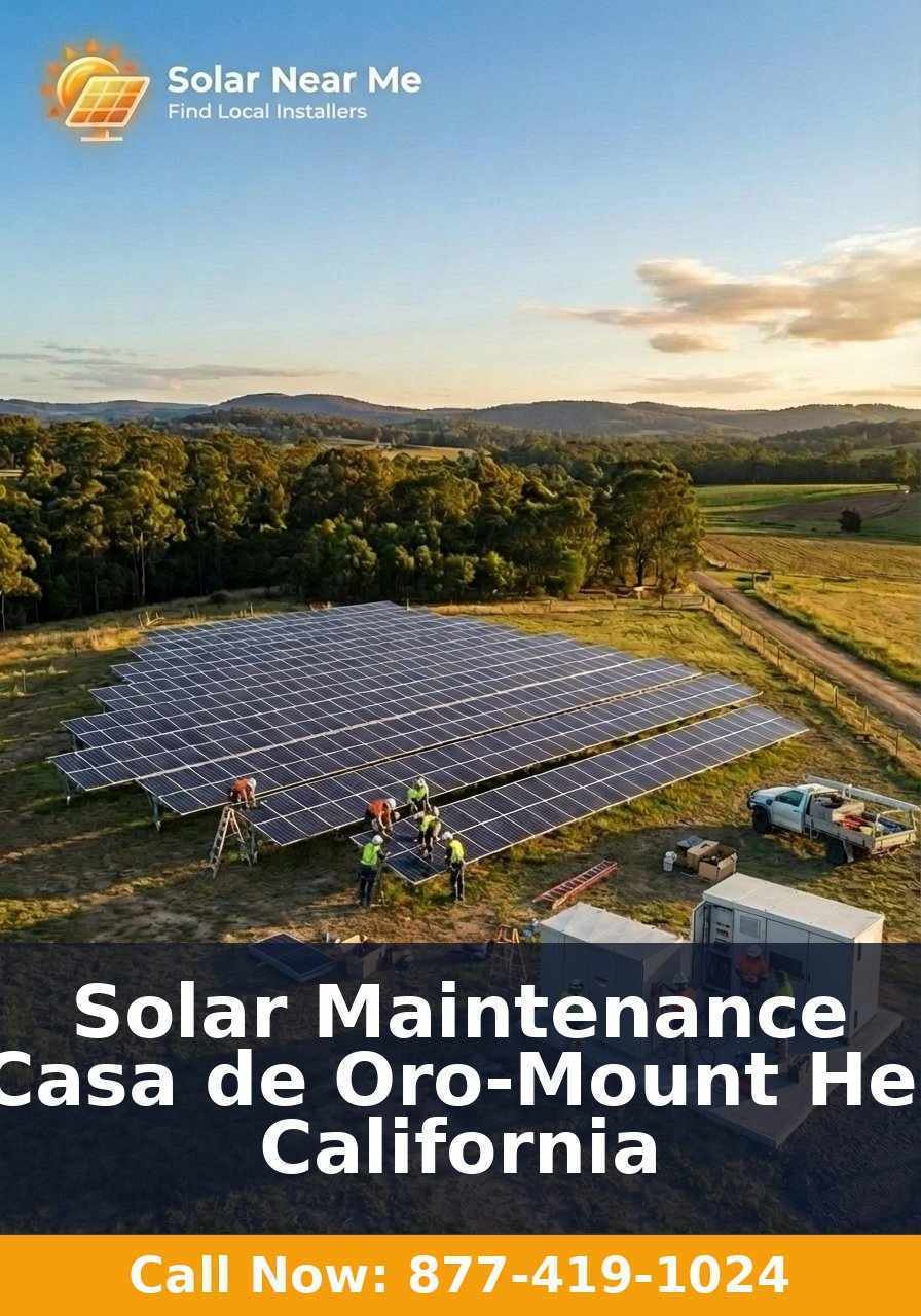 Solar Maintenance in Casa de Oro-Mount Helix, California