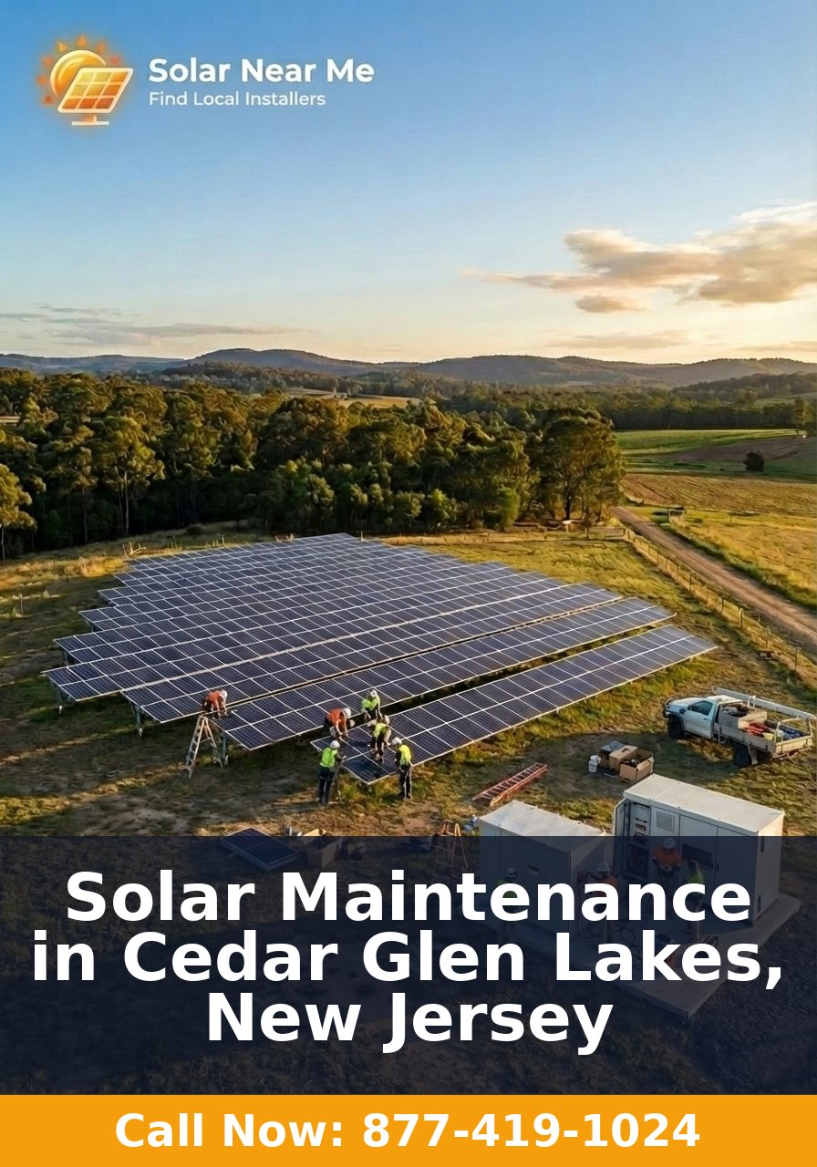 Solar Maintenance in Cedar Glen Lakes, New Jersey