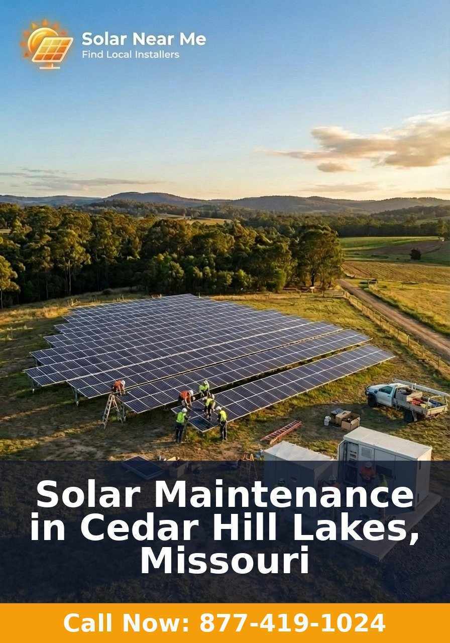 Solar Maintenance in Cedar Hill Lakes, Missouri