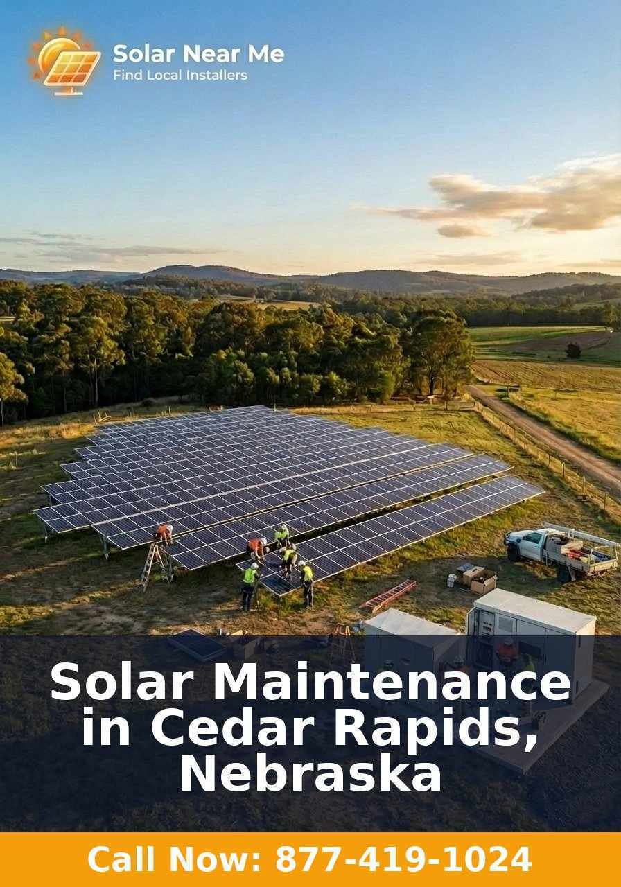 Solar Maintenance in Cedar Rapids, Nebraska
