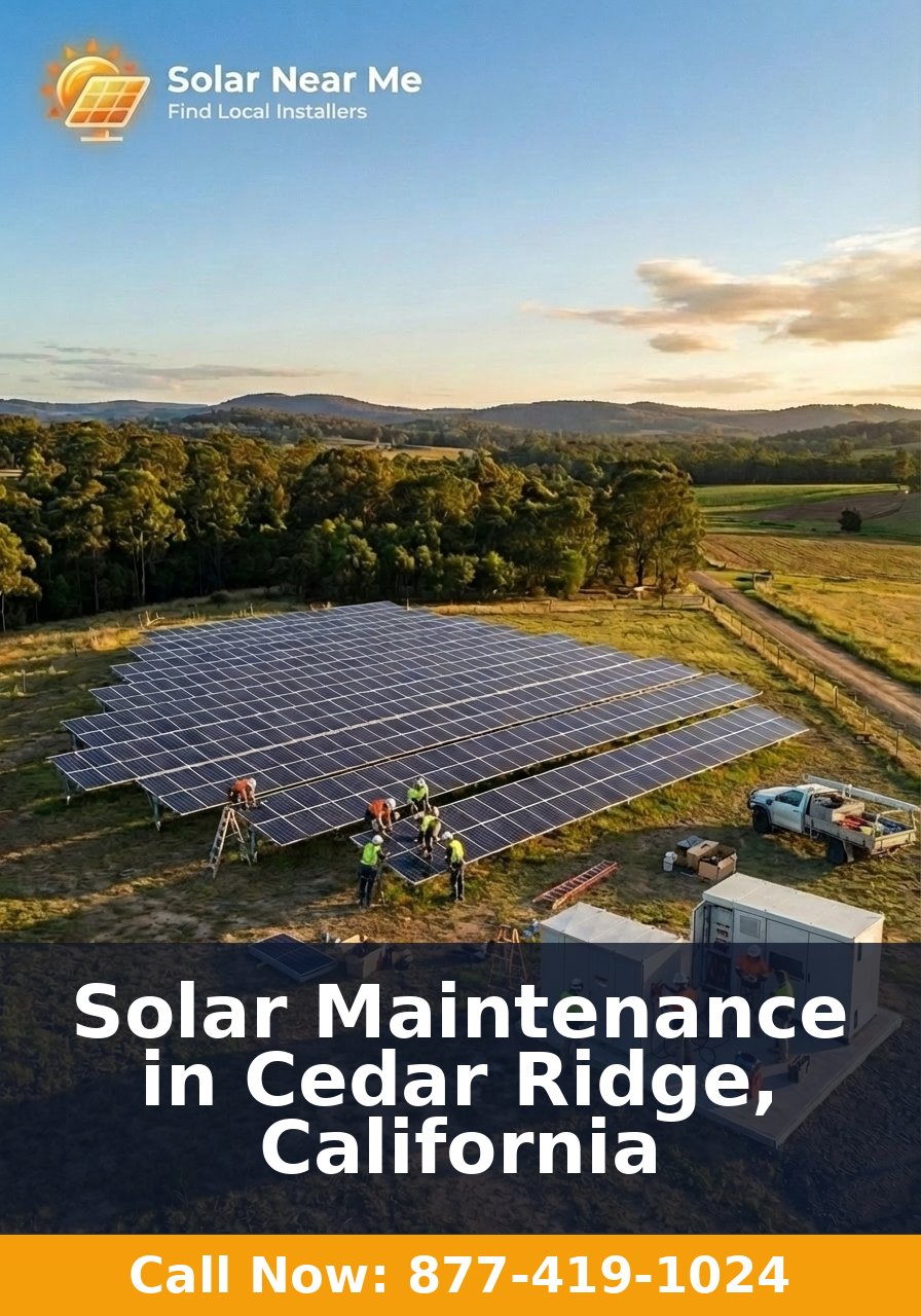 Solar Maintenance in Cedar Ridge, California