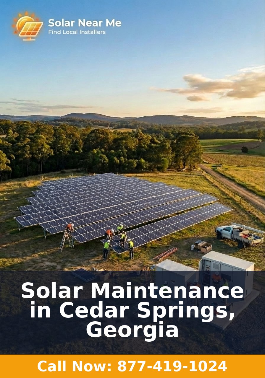 Solar Maintenance in Cedar Springs, Georgia