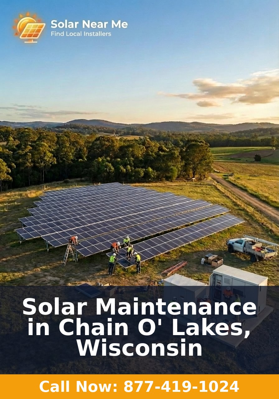Solar Maintenance in Chain O' Lakes, Wisconsin