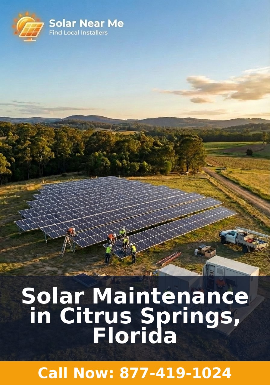 Solar Maintenance in Citrus Springs, Florida