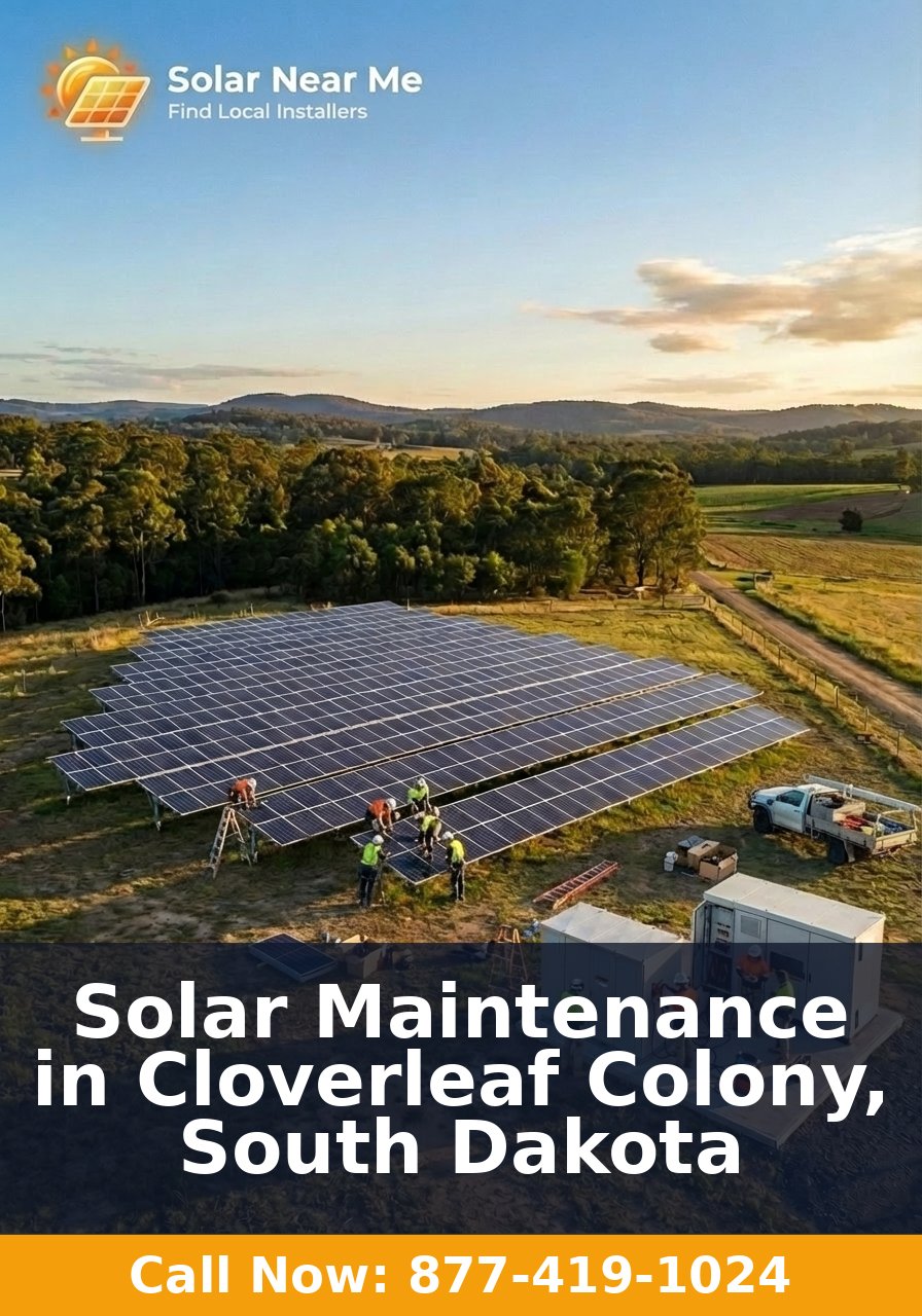 Solar Maintenance in Cloverleaf Colony, South Dakota